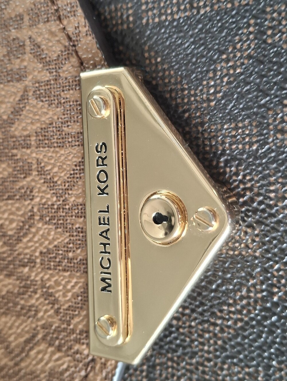 Michael Kors Grace Medium Envelope MK Signature Monogram Top Handle Crossbody - Picture 13 of 14